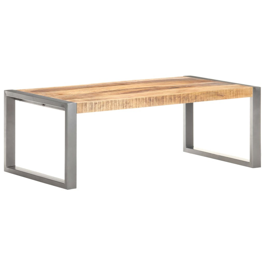 Salontafel 0X60X40 Cm Ruw Mangohout Grijs