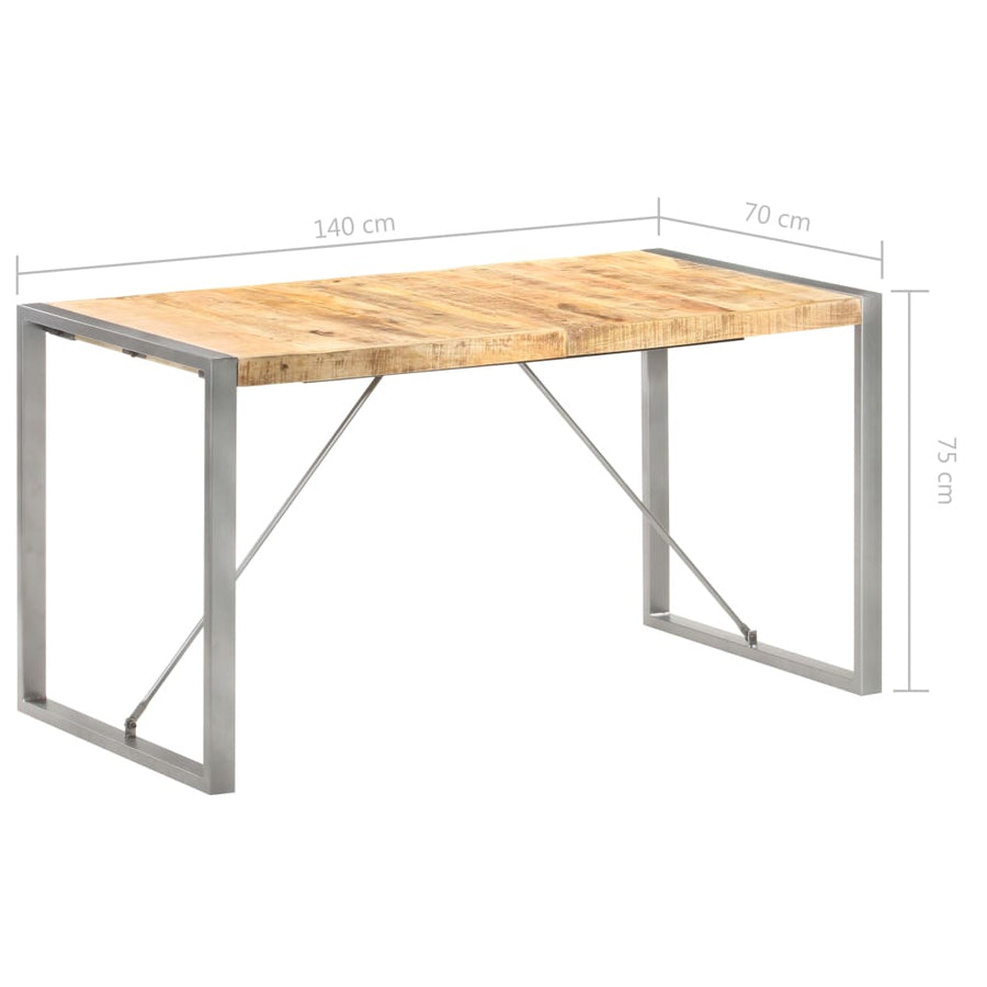 Eettafel Grijs 140 x 70 x 75 cm