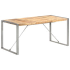 Eettafel 160x80x75 cm hout staal grijs
