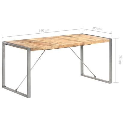 Eettafel Grijs 160 x 80 x 75 cm