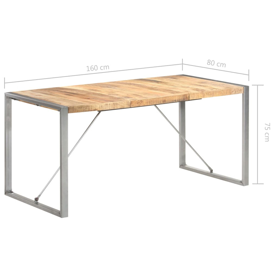 Eettafel Grijs 160 x 80 x 75 cm