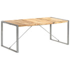 Eettafel 180x90x75 cm hout metaal grijs
