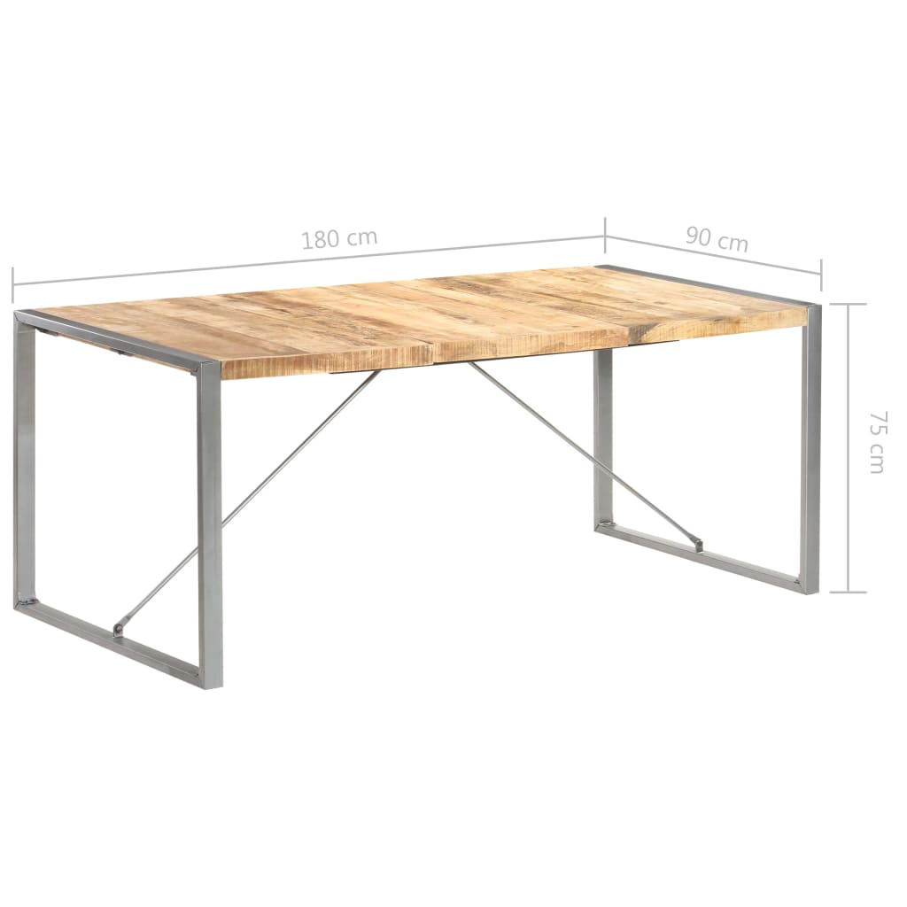 Eettafel Grijs 180 x 90 x 75 cm