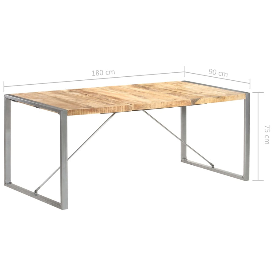 Eettafel Grijs 180 x 90 x 75 cm