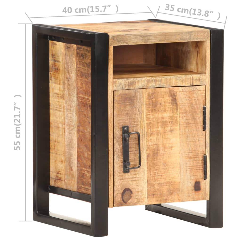 Nachtkastje 40x35x55 cm massief mangohout