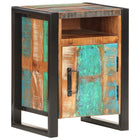 Bedside table 40x35x55 cm solid reclaimed wood