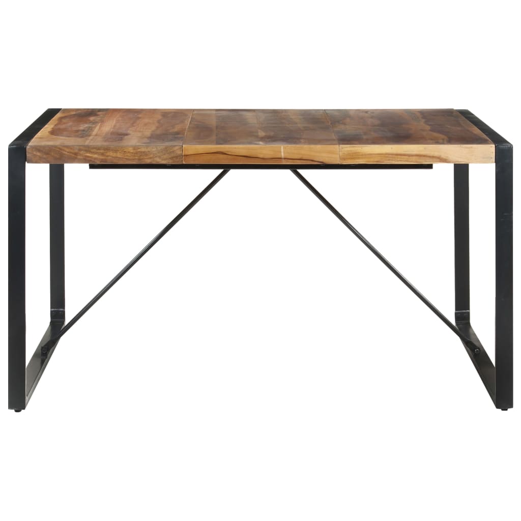 Eettafel 40X40X75 Cm Met Sheesham Afwerking Zwart Massief hout