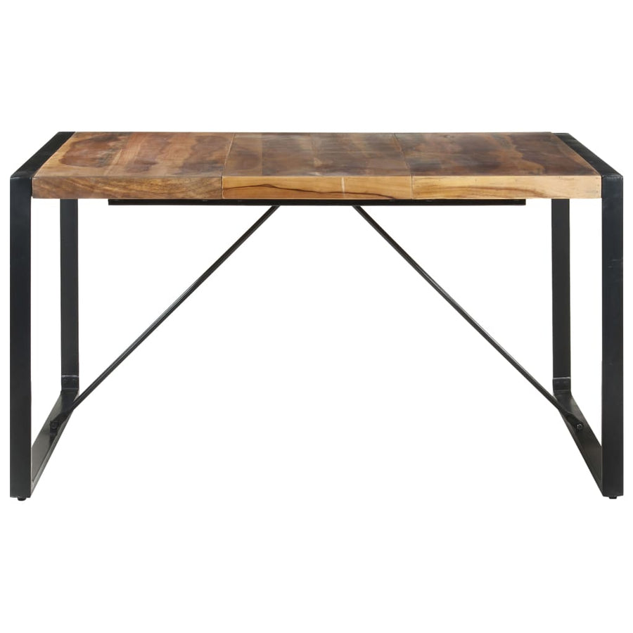 Eettafel 40X40X75 Cm Met Sheesham Afwerking Zwart Massief hout