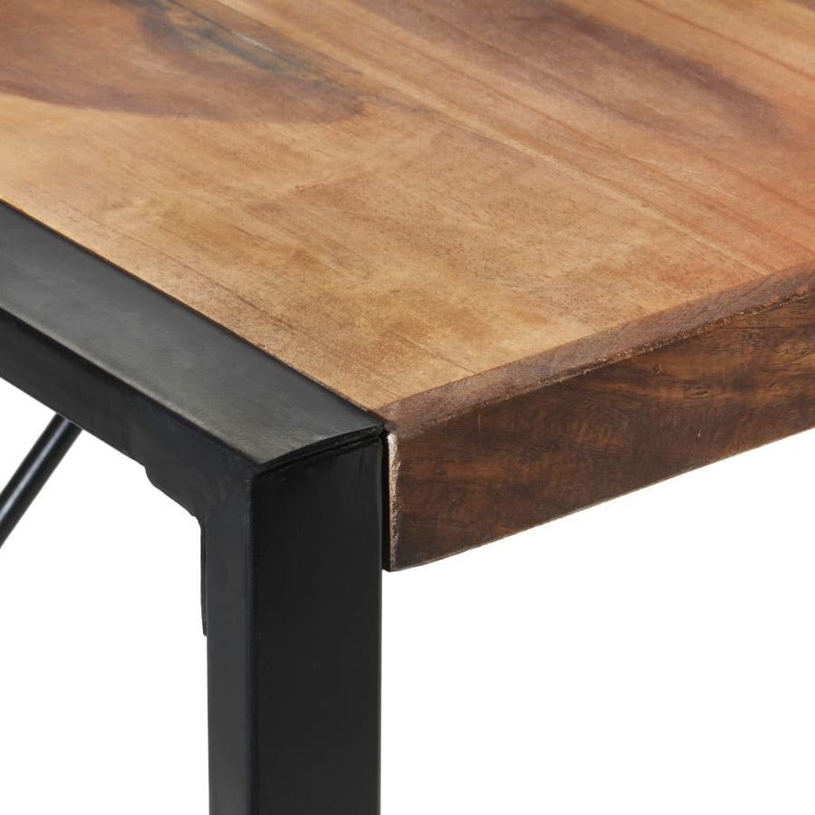 Eettafel 40X40X75 Cm Met Sheesham Afwerking Zwart Massief hout