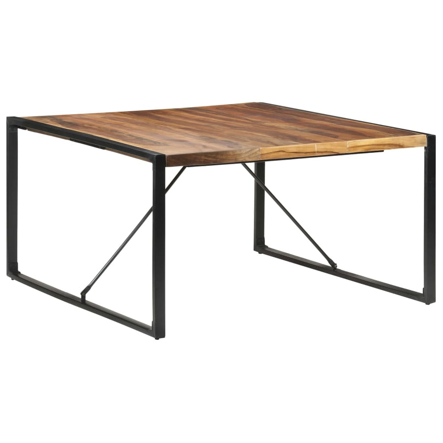 Eettafel 40X40X75 Cm Met Sheesham Afwerking Zwart Massief hout