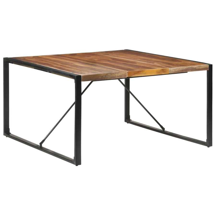 Eettafel 40X40X75 Cm Met Sheesham Afwerking Zwart Massief hout