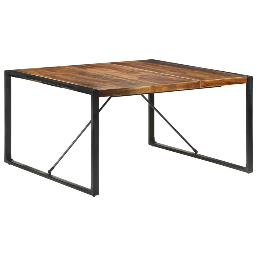 Eettafel 40X40X75 Cm Met Sheesham Afwerking Zwart Massief hout