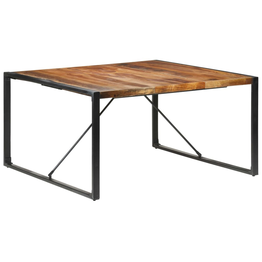 Eettafel 40X40X75 Cm Met Sheesham Afwerking Zwart Massief hout