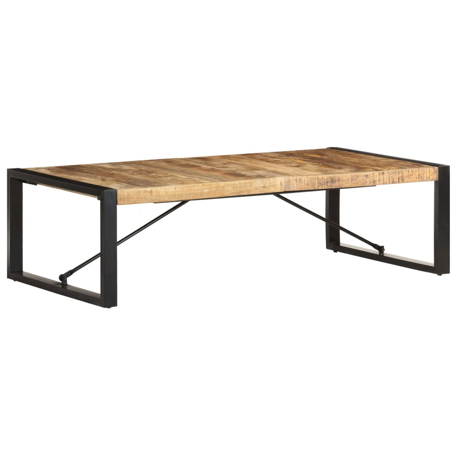 Salontafel 140x70x40 cm ruw mangohout