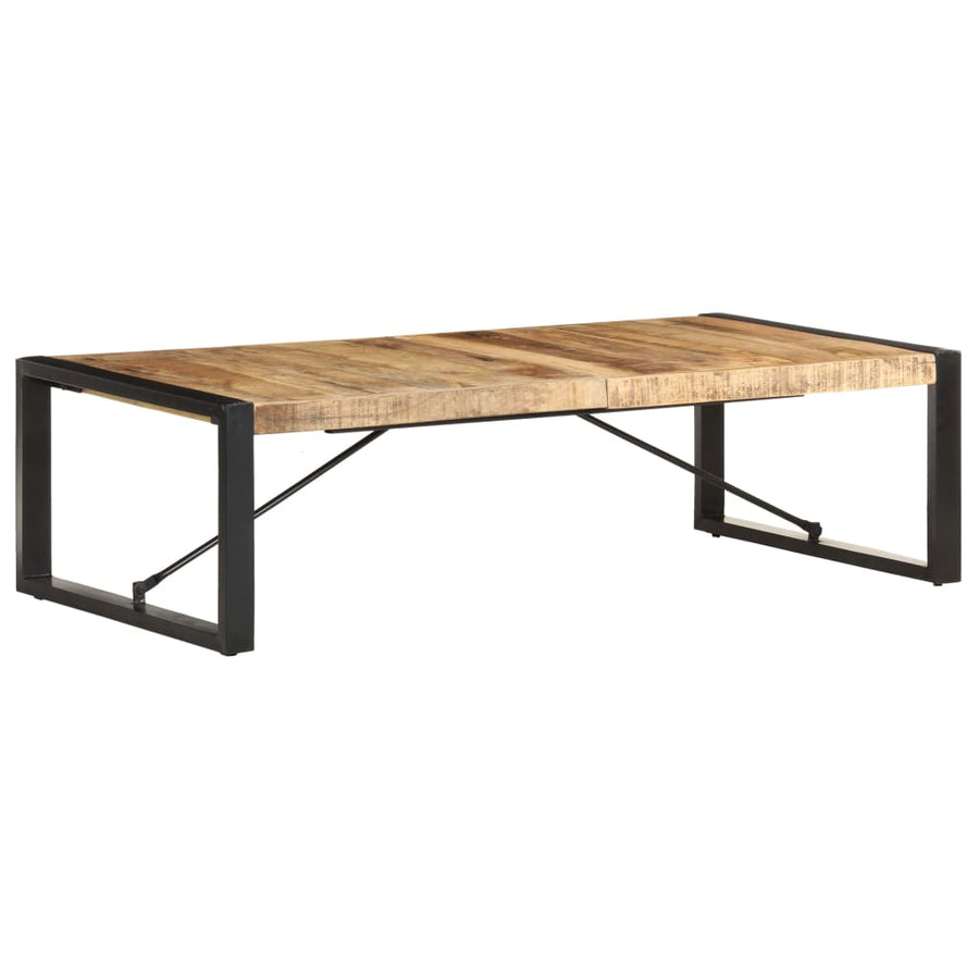 Salontafel 140x70x40 cm ruw mangohout