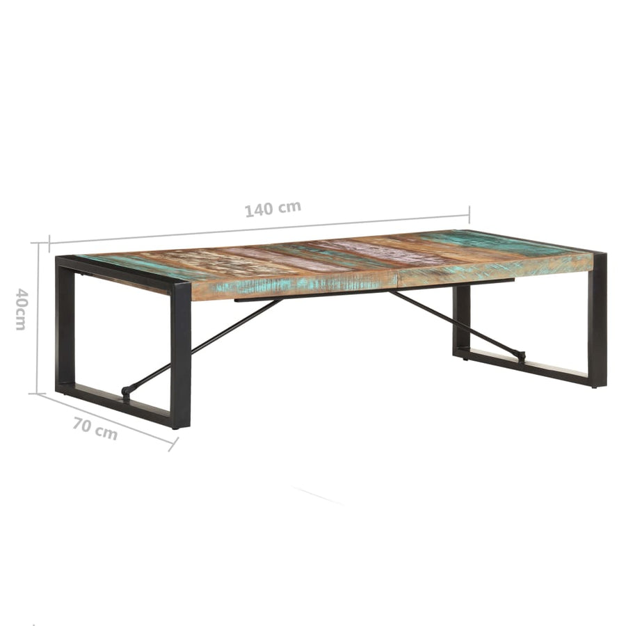 Salontafel Zwart 140 x 70 x 40 cm