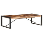 Salontafel 140x70x40 cm hout metaal zwart