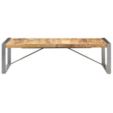 Salontafel Grijs 140 x 70 x 40 cm Ruw mangohout