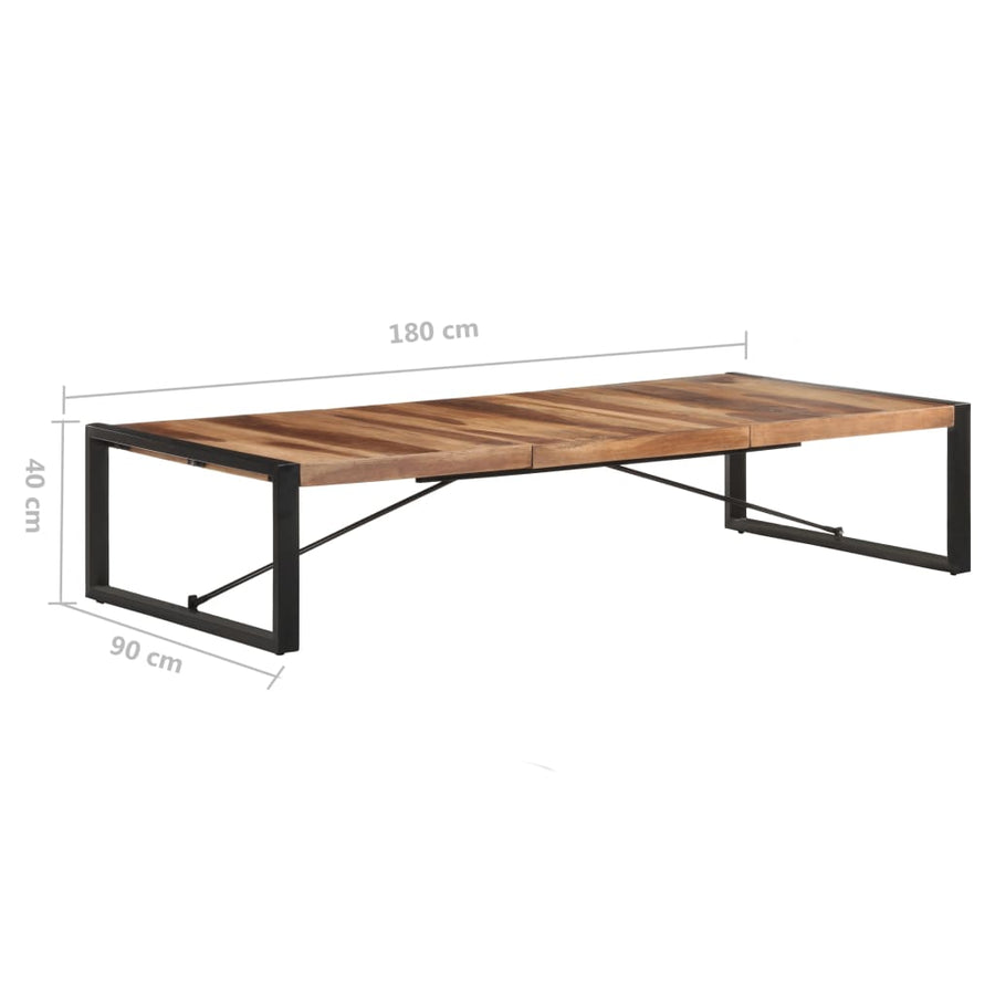 Salontafel 180x90x40 cm massief hout