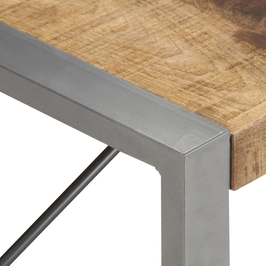 Salontafel Grijs 180 x 90 x 40 cm Ruw mangohout
