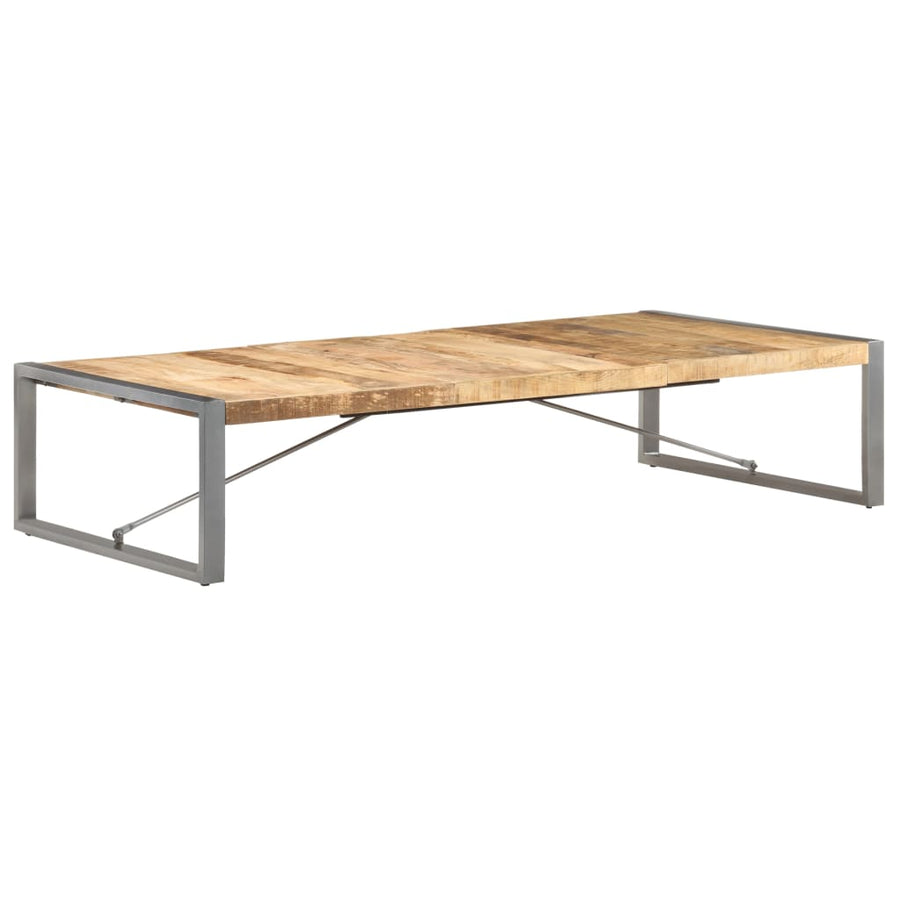 Salontafel Grijs 180 x 90 x 40 cm Ruw mangohout