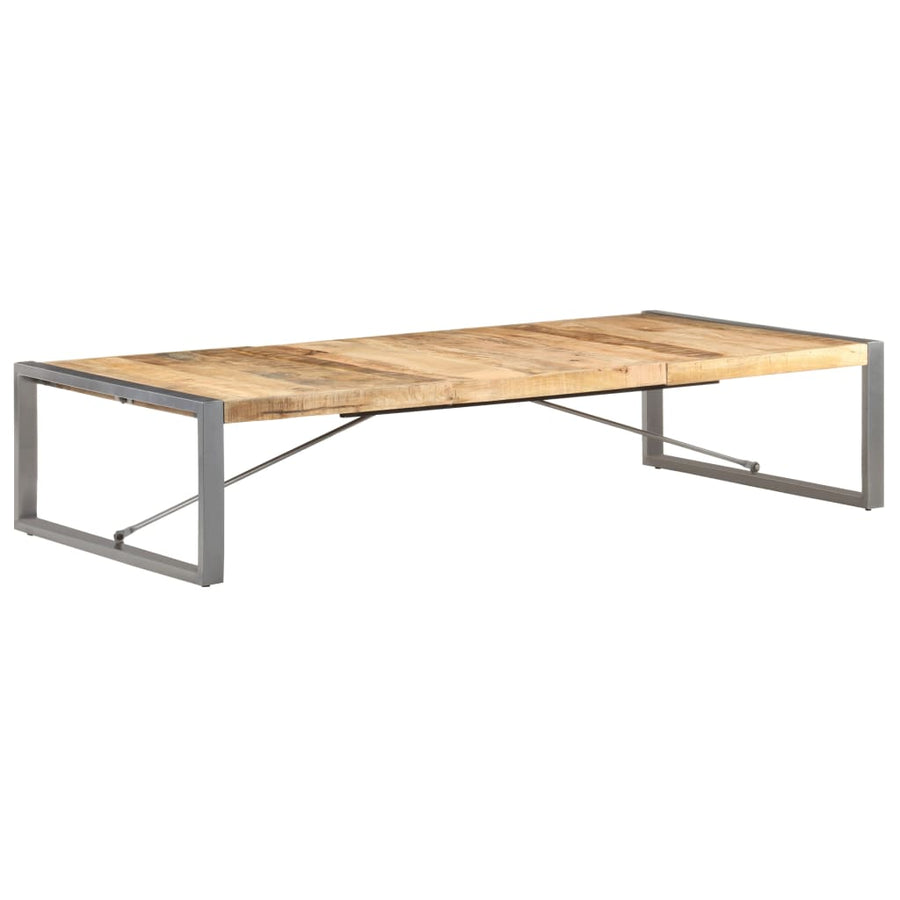 Salontafel Grijs 180 x 90 x 40 cm Ruw mangohout