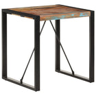 Dining table 70x70x75 cm solid reclaimed wood
