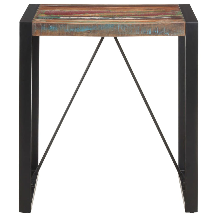 Eettafel Zwart 70 x 70 x 75 cm massief gerecycled hout