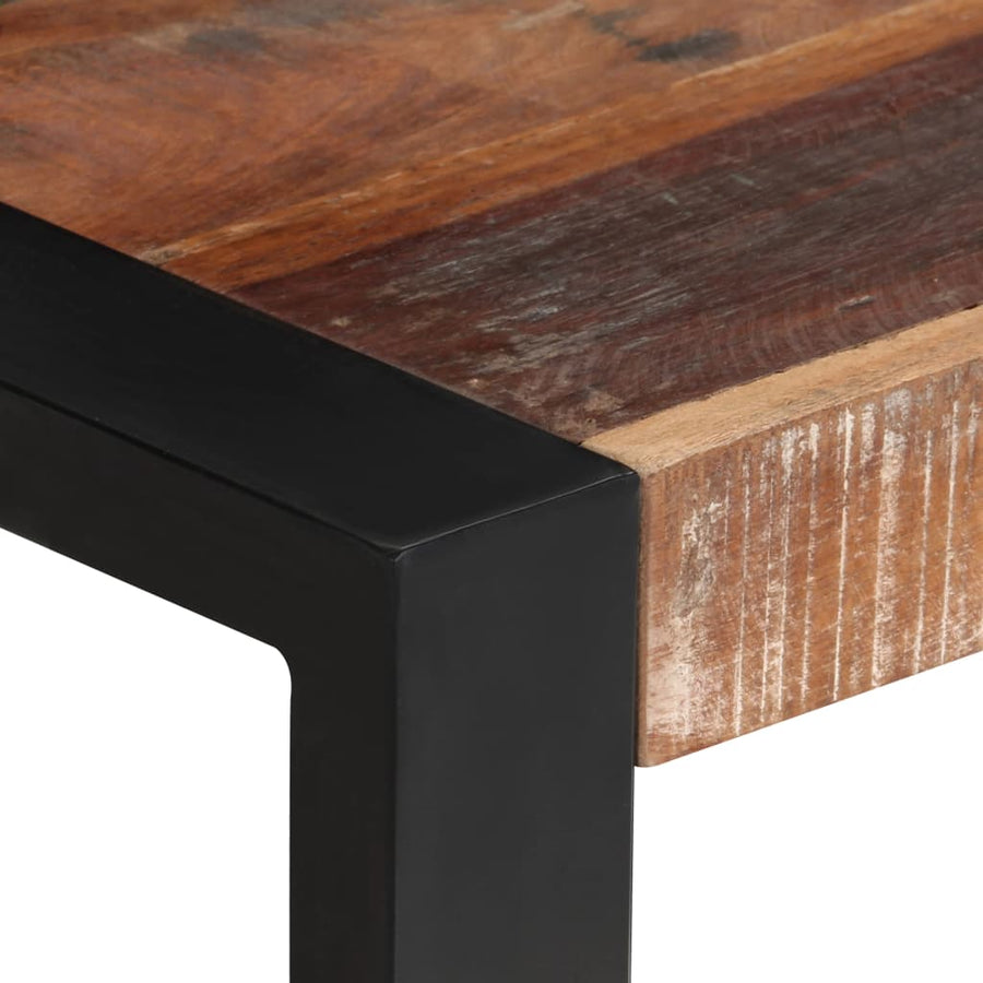 Eettafel Zwart 70 x 70 x 75 cm massief gerecycled hout