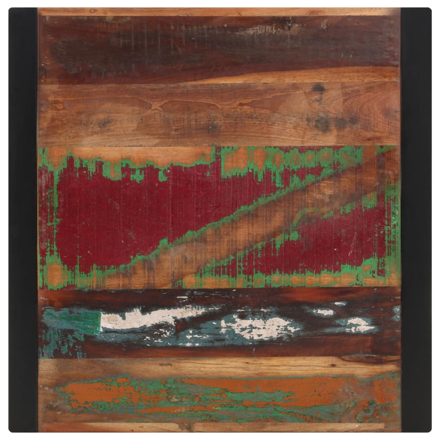 Eettafel Zwart 70 x 70 x 75 cm massief gerecycled hout