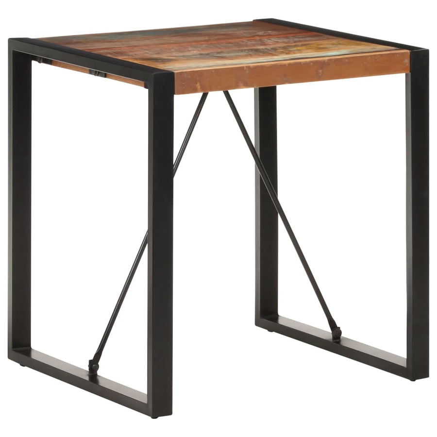 Eettafel Zwart 70 x 70 x 75 cm massief gerecycled hout
