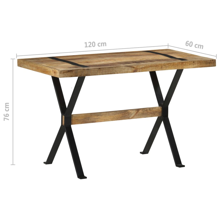 Eettafel 120 x 60 x 76 cm Ruw mangohout