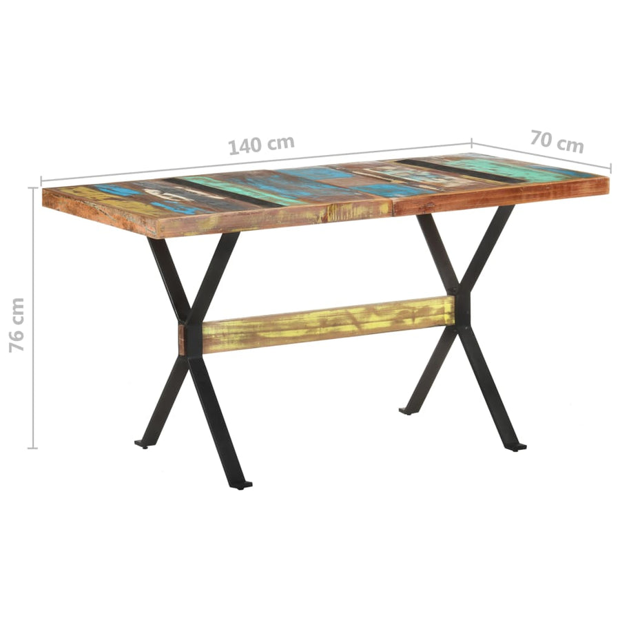 Eettafel 140 x 70 x 76 cm