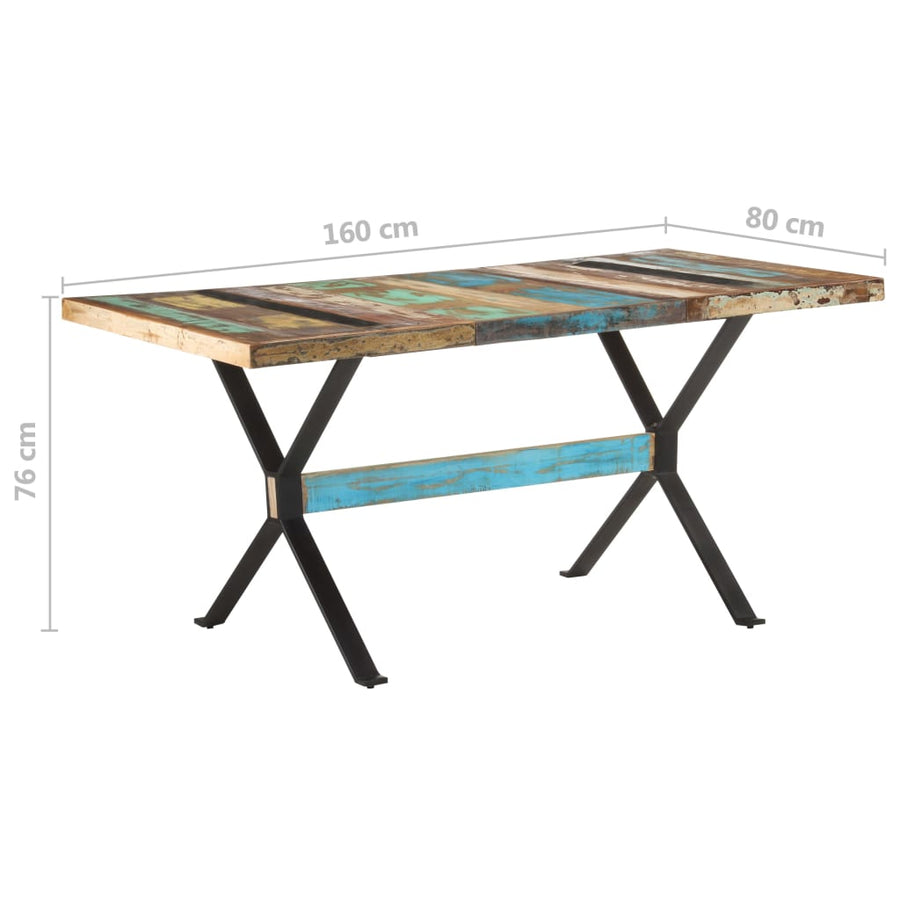 Eettafel 160 x 80 x 76 cm