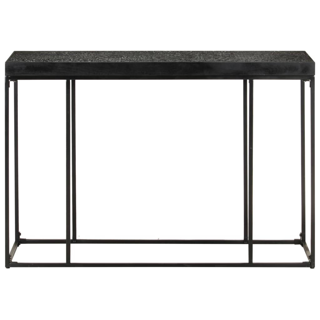 Wandtafel 110X35X76 Cm Massief Acaciahout En Mangohout Zwart