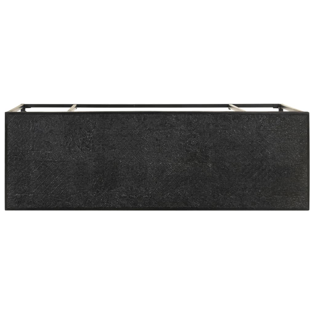 Wandtafel 110X35X76 Cm Massief Acaciahout En Mangohout Zwart