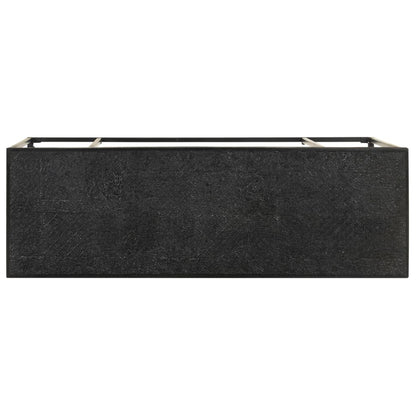 Wandtafel 110X35X76 Cm Massief Acaciahout En Mangohout Zwart