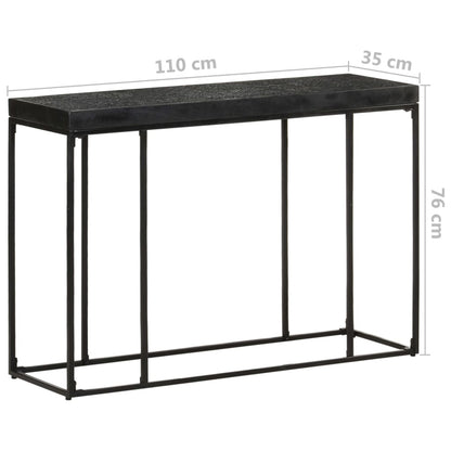Wandtafel 110X35X76 Cm Massief Acaciahout En Mangohout Zwart