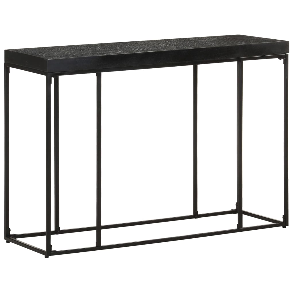Wandtafel 110X35X76 Cm Massief Acaciahout En Mangohout Zwart
