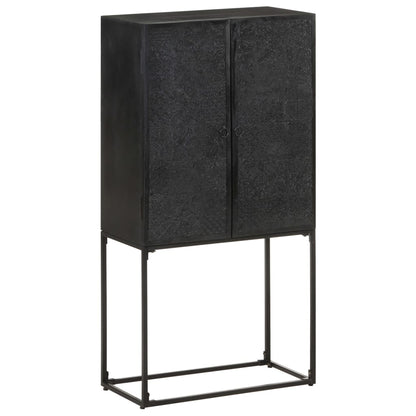 Dressoir 60X30X120 Cm Massief Acacia- En Mangohout Zwart