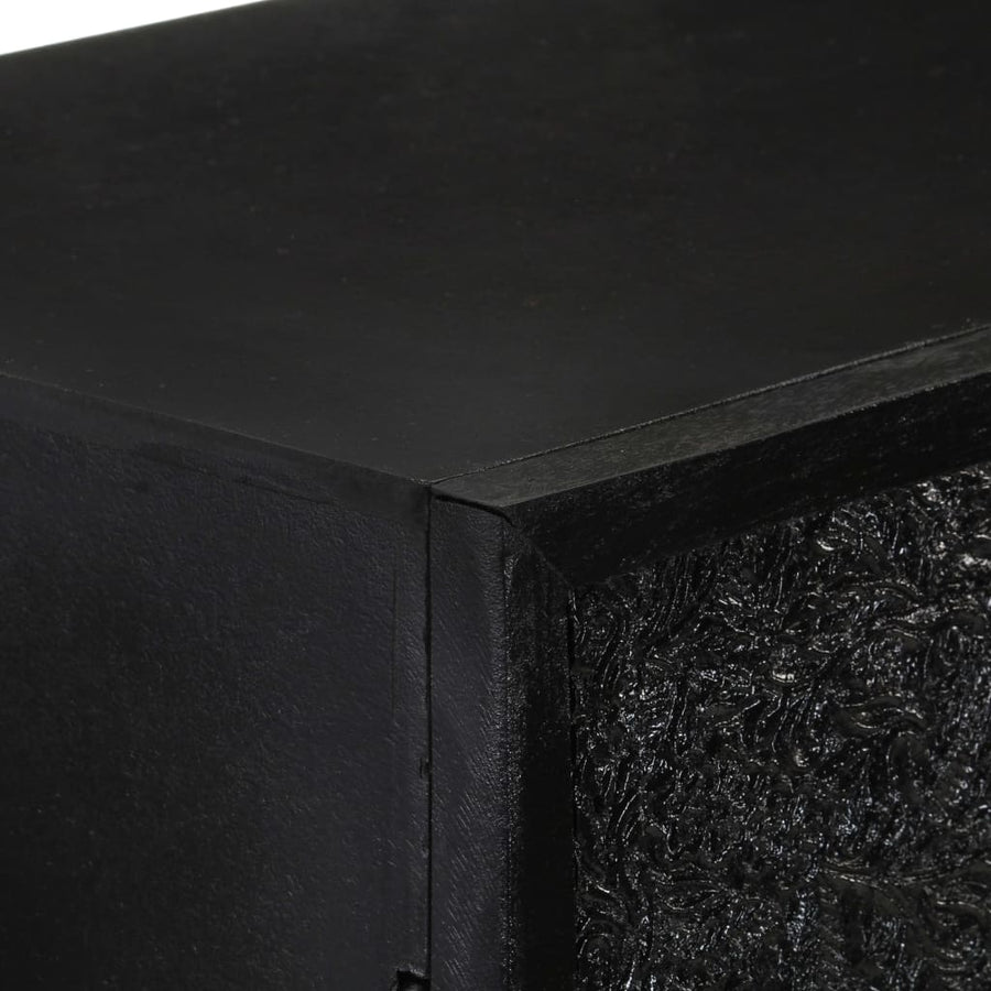 Dressoir 60X30X120 Cm Massief Acacia- En Mangohout Zwart