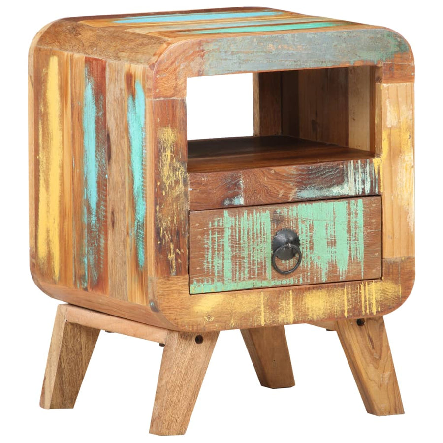 Nachtkastje 30X30X4 Cm massief gerecycled hout
