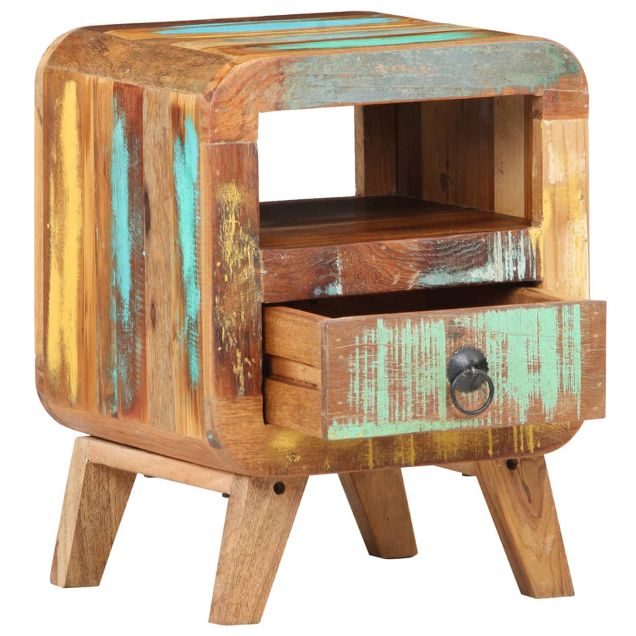 Nachtkastje 30X30X4 Cm massief gerecycled hout