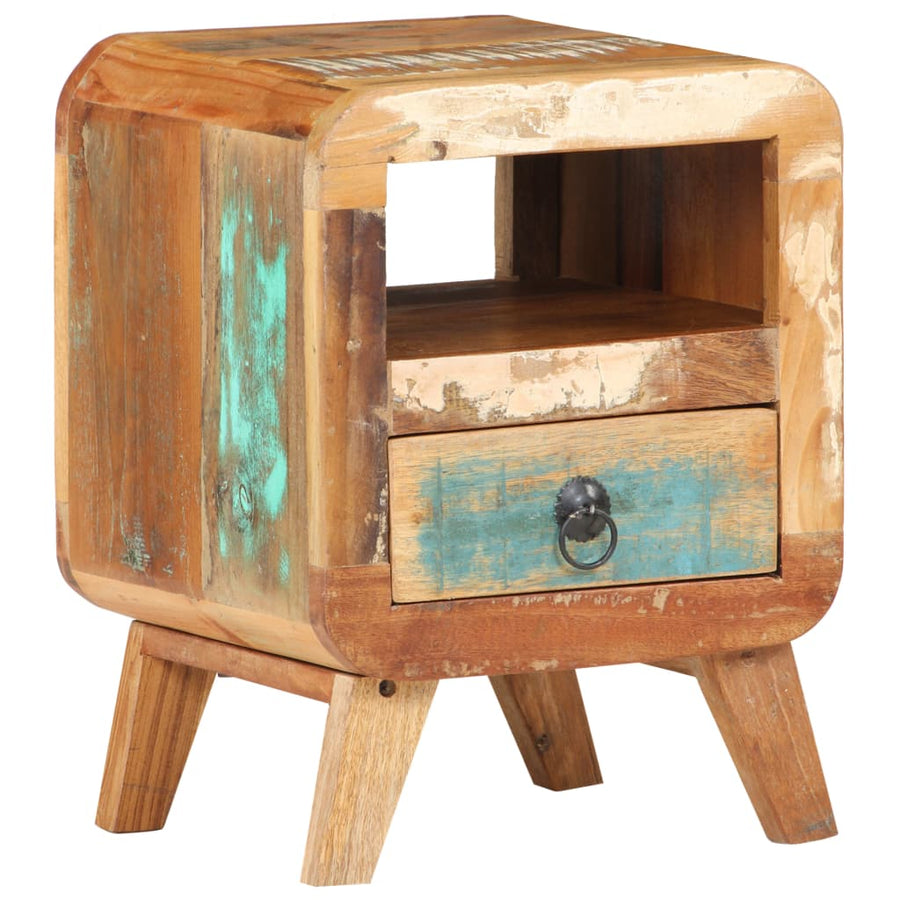 Nachtkastje 30X30X4 Cm massief gerecycled hout