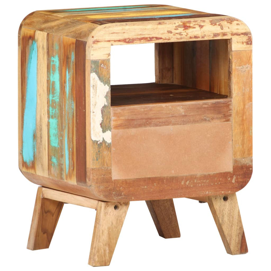 Nachtkastje 30X30X4 Cm massief gerecycled hout