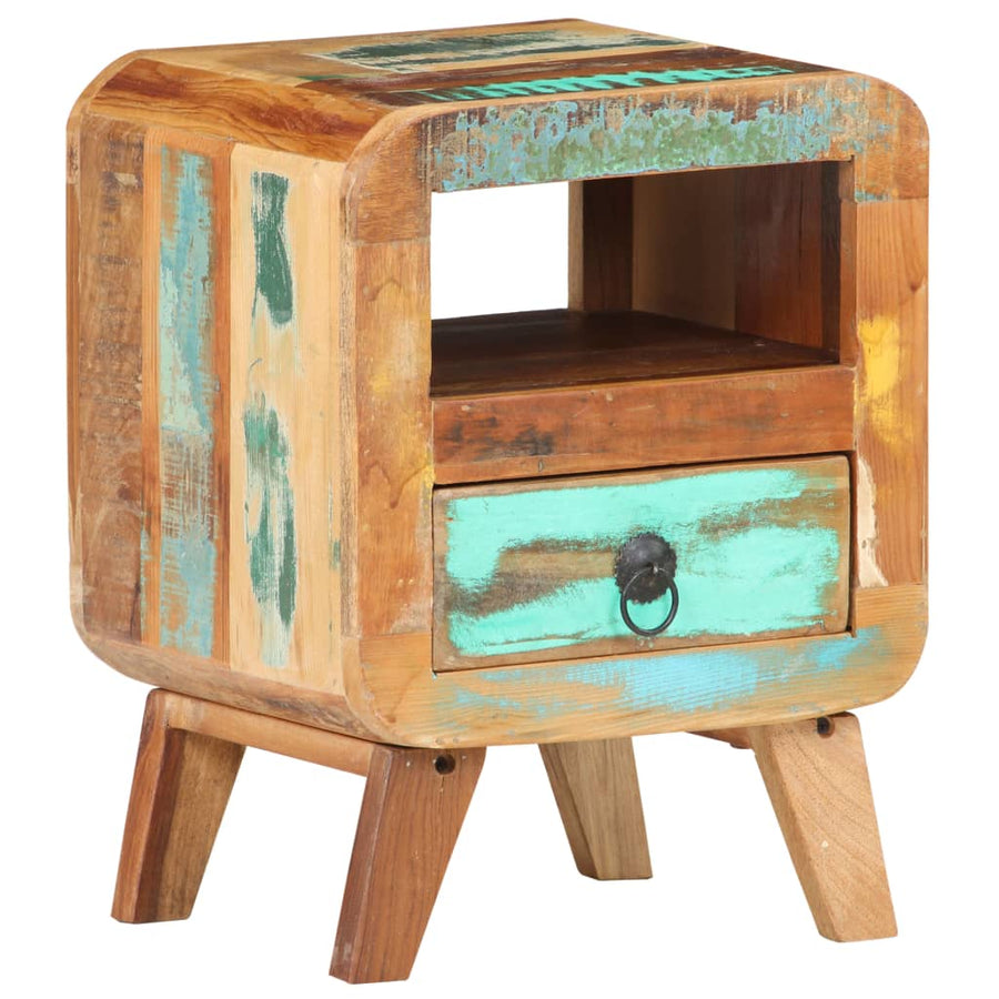Nachtkastje 30X30X4 Cm massief gerecycled hout