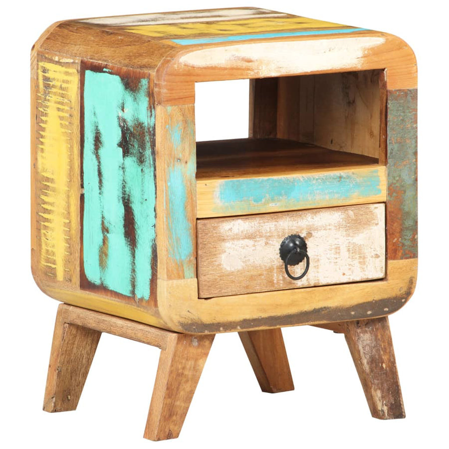 Nachtkastje 30X30X4 Cm massief gerecycled hout