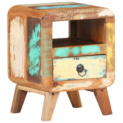 Nachtkastje 30X30X4 Cm massief gerecycled hout