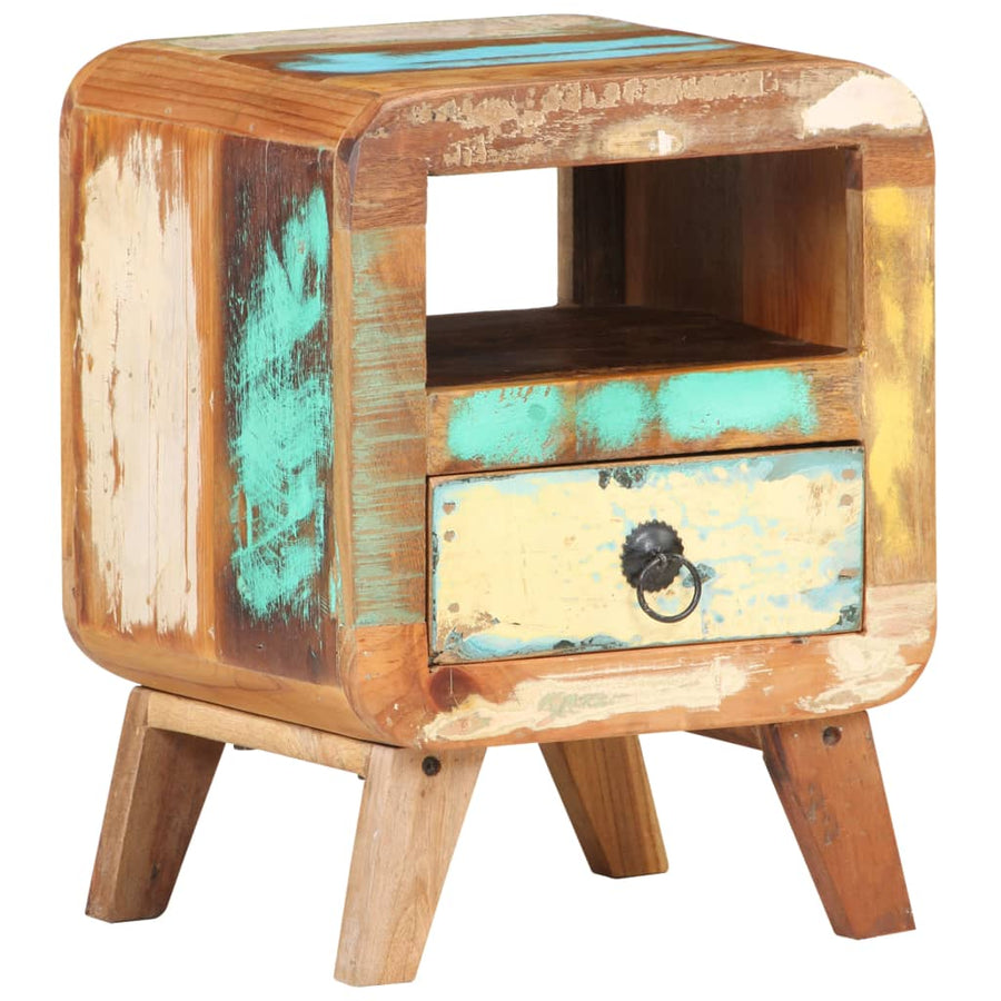 Nachtkastje 30X30X4 Cm massief gerecycled hout