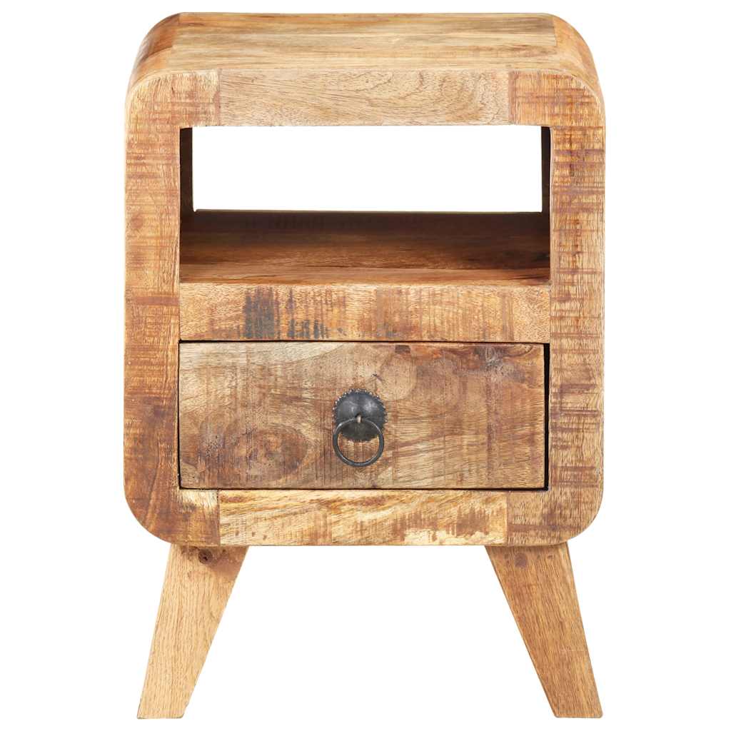 Nachtkastje 30x30x41 cm ruw mangohout